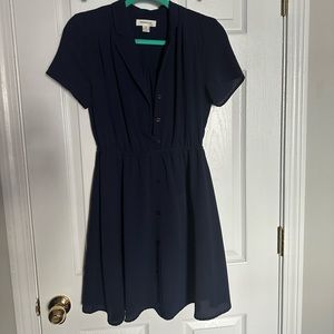 Blue collared dress